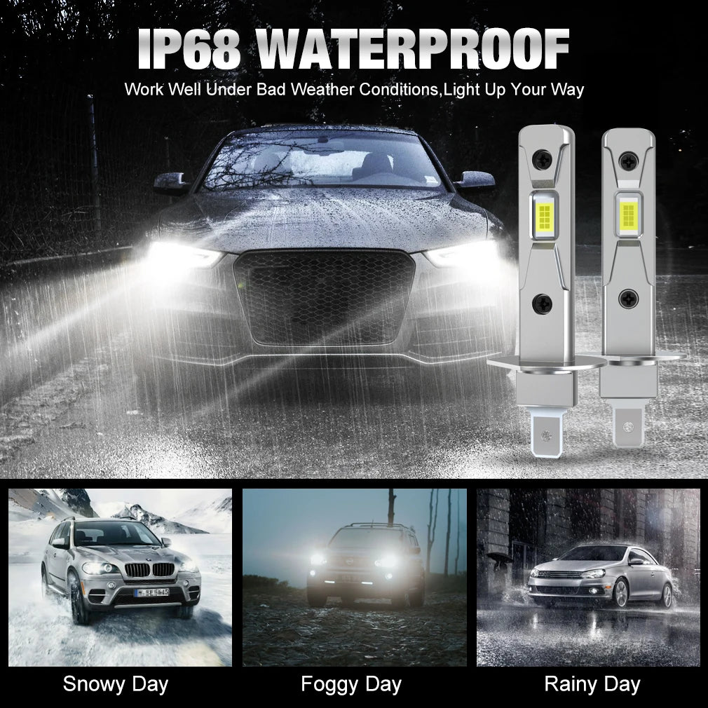 XSTORM H1 LED Headlight Canbus 120W 20000LM led H1 Fog Lights Bulbs 6000K Car Headlamp Aut