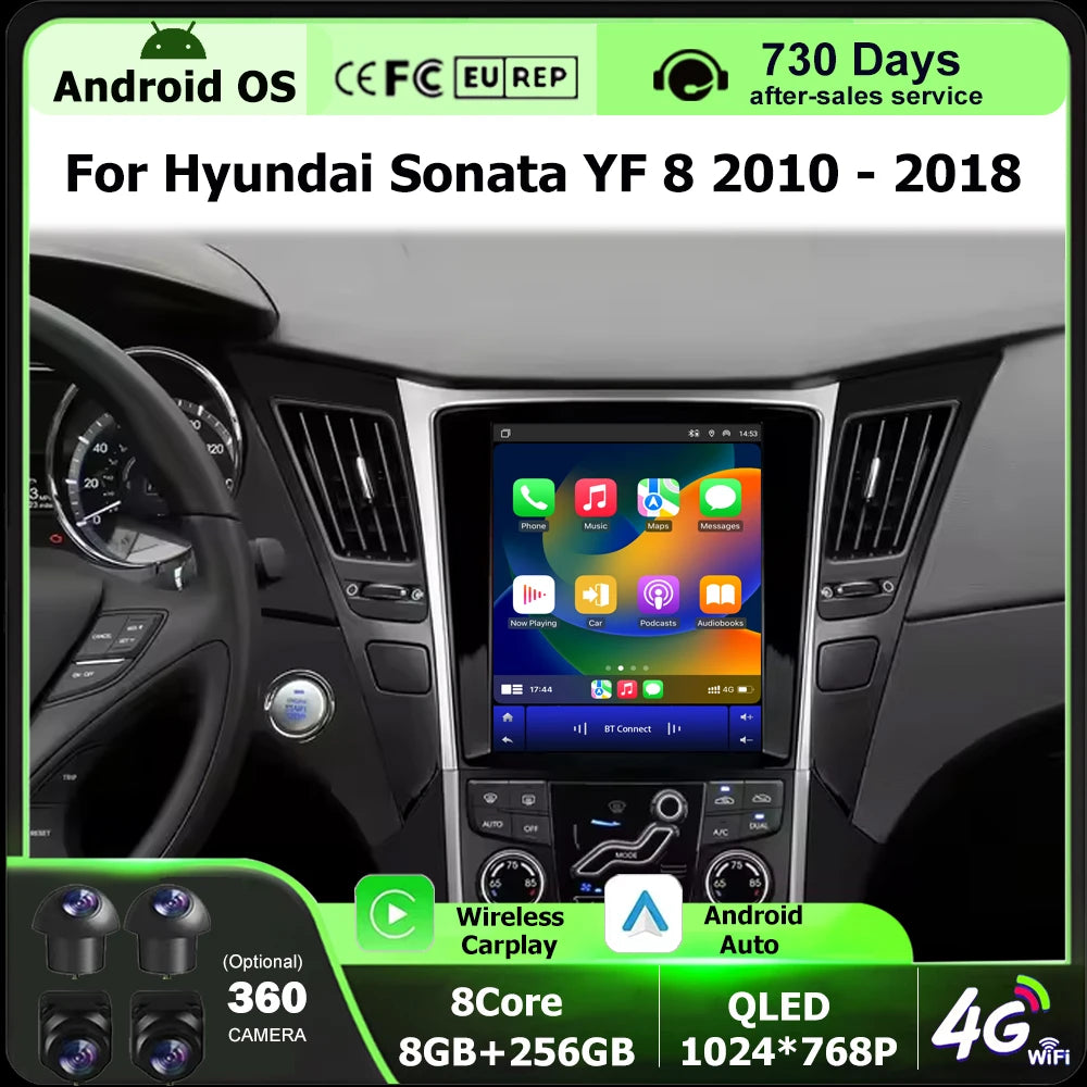 9.7'' Andriod 16 Auto For Hyundai Sonata YF 8 2010-2018 Car Radio Multimedia Player GPS Na