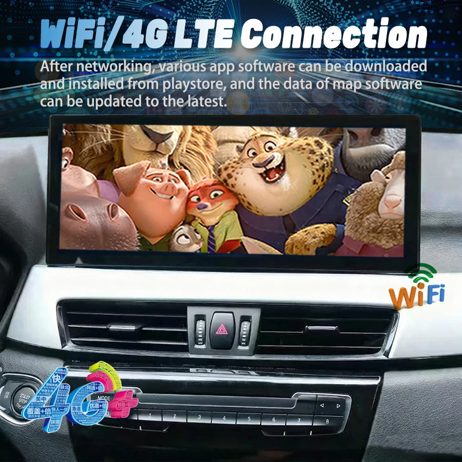Car Radio 15.8inch Android 13 For BMW X1 X2 F48 F49 2016-2017 GPS Carplay GPS Navigation S