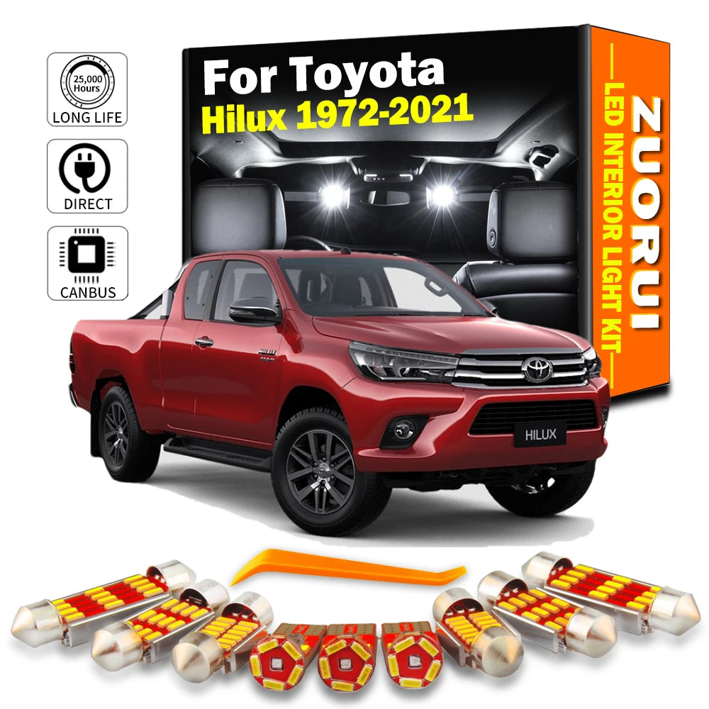 LED Interior Light Kit for Toyota Hilux 1972-2013 - Canbus Dome Map Door Trunk Bulbs | AUTOKITSHOP