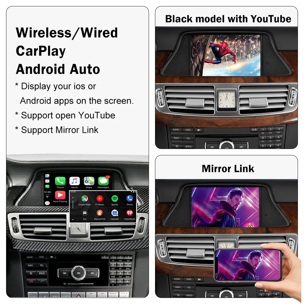 Wireless CarPlay for Mercedes Benz CLS W218 2011-2015 NTG4.5/4.7 Con Android Auto Mirror L | AUTOKITSHOP