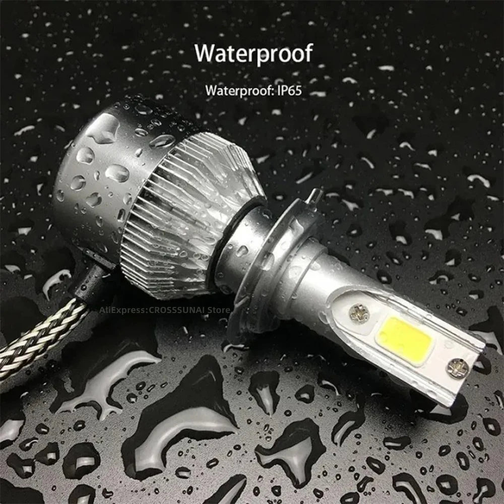 2x H11 LED H7 Car Headlight H4 Hi/Lo H1 H3 H8 HB3 HB4 9005 9006 H9 Light Bulbs 9007 H13 88