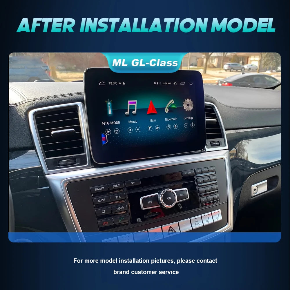 9inch Wireless CarPlay Screen For Mercedes Benz ML GL GLE Class GPS Android Auto Car Multi