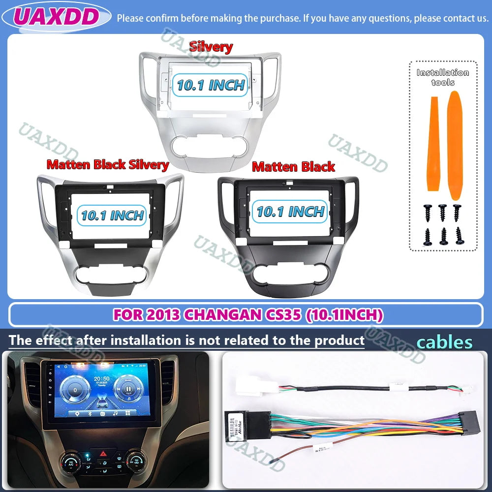 Auto Audio Fascia Telaio 2Din CD DVD Raccordo Adattatore Dash Trim Kit Pannello 10.1 inch