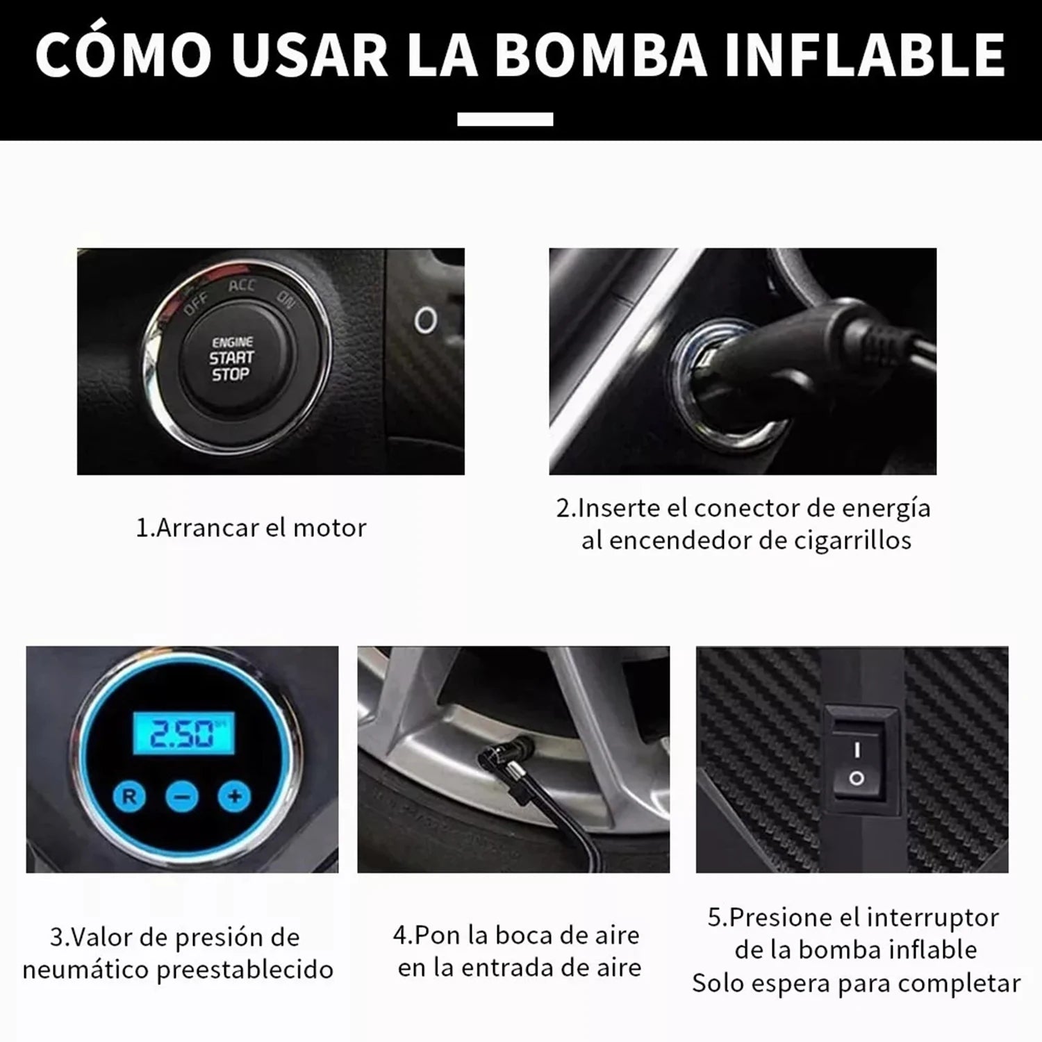 Car Air Pump 10A 12V DC 120W 100 Psi For For Car SUV Motorcycle ATV Bicycles Air Pump Acce