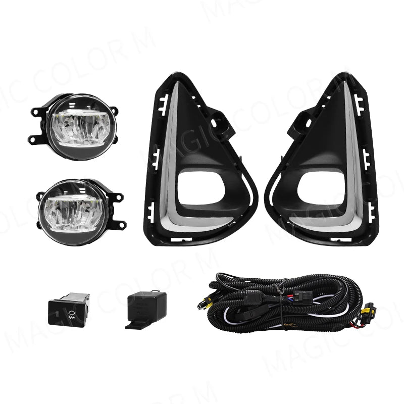 Led Fog Lights For Toyota Corolla Axio 2018 2019 2020 2021 Fog Lamp Assembly Grill Headlig | AUTOKITSHOP