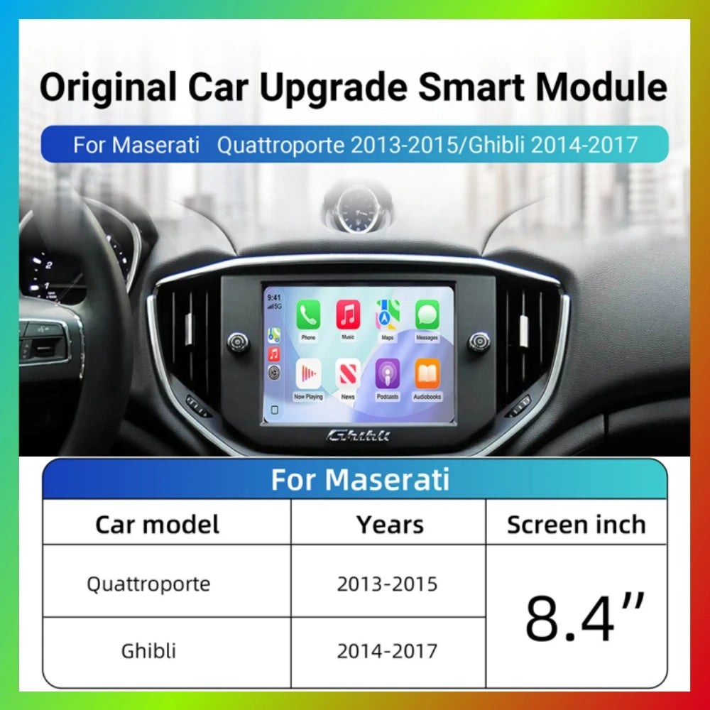 Wireless CarPlay Android Auto Retrofit Kit Decoder Box For Maserati Quattroporte Ghibli Ca | AUTOKITSHOP