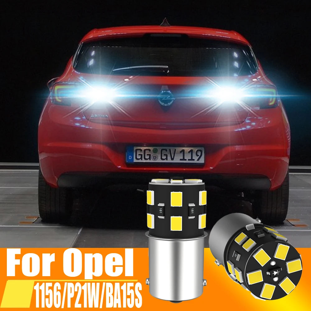 2x P21W LED Reverse Light Bulb Back Up Lamp 1156 7506 BA15S For Opel Astra J H G GTC Vectr