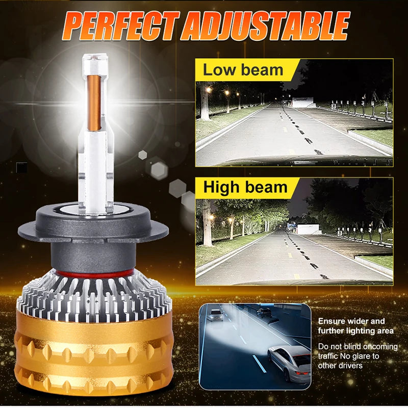 H4 H7 LED Headlight Bulbs Canbus H1 H11 H8 H9 9005 9006 9012 HB3 HB4 HIR2 9570 CSP Chips T