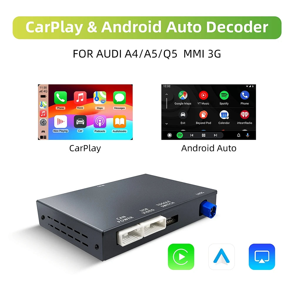 OEM Screen Upgrade Decoder Box for Audi A4, A5,Q5 2008-2018, 6.5"/7" Screen, MMI 3G with C | AUTOKITSHOP