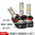 LED Car Headlights H1 H4 H7 H11 9005 HB3 9006 HB4 6000K White Light Dual Copper Tube Vehic
