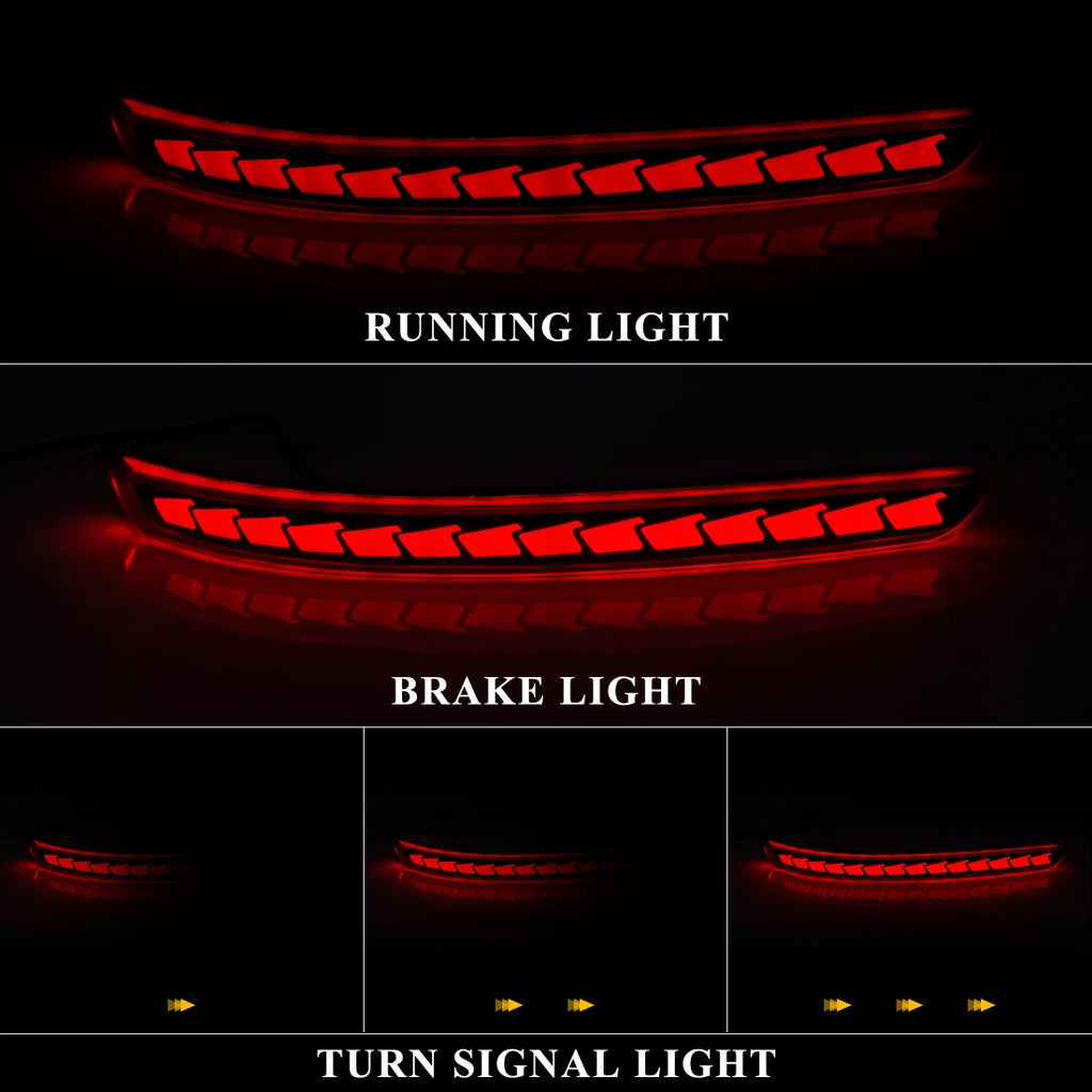 LED Rear Bumper Reflector Lights For Kia PEGAS 2016 2017 2018 2019 2020 2021 2022 Running  | AUTOKITSHOP