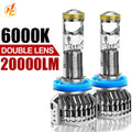 2X 100W H4 H7 LED Mini Projector Lens Headlight H11 H8 Automobles Canbus Bulb 130000LM Hi/