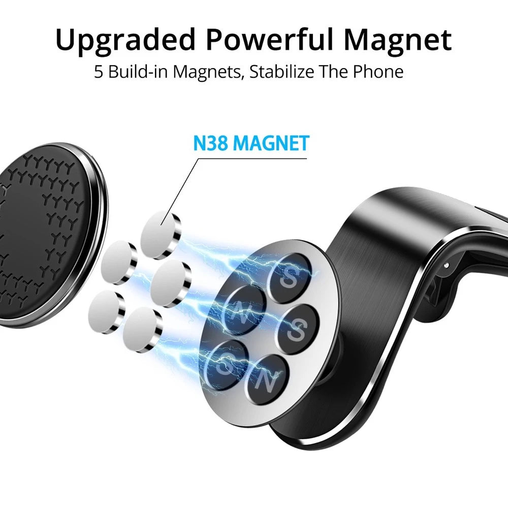 Magnetic Car Phone Holder Mobile Support For The Car Cell phone Support Mobile Door For Auto For - Automotive LED Light