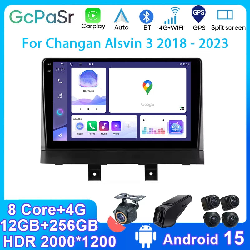 Android Auto Car For Changan Alsvin 3 2018 - 2023 Radio Stereo Head Unit Multimedia Player