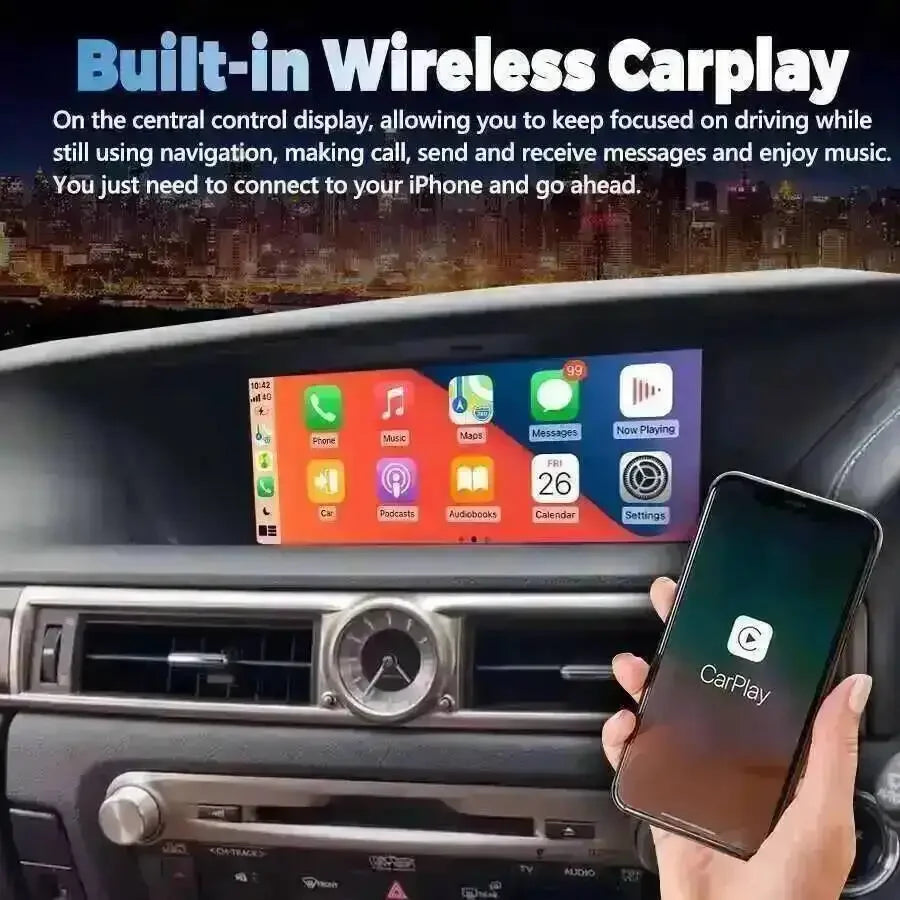 GS350 Android 15 Qualcomm Car Radio For LEXUS GS450H GS400 RHD 2013-2019 CarPlay Stereo GP | AUTOKITSHOP