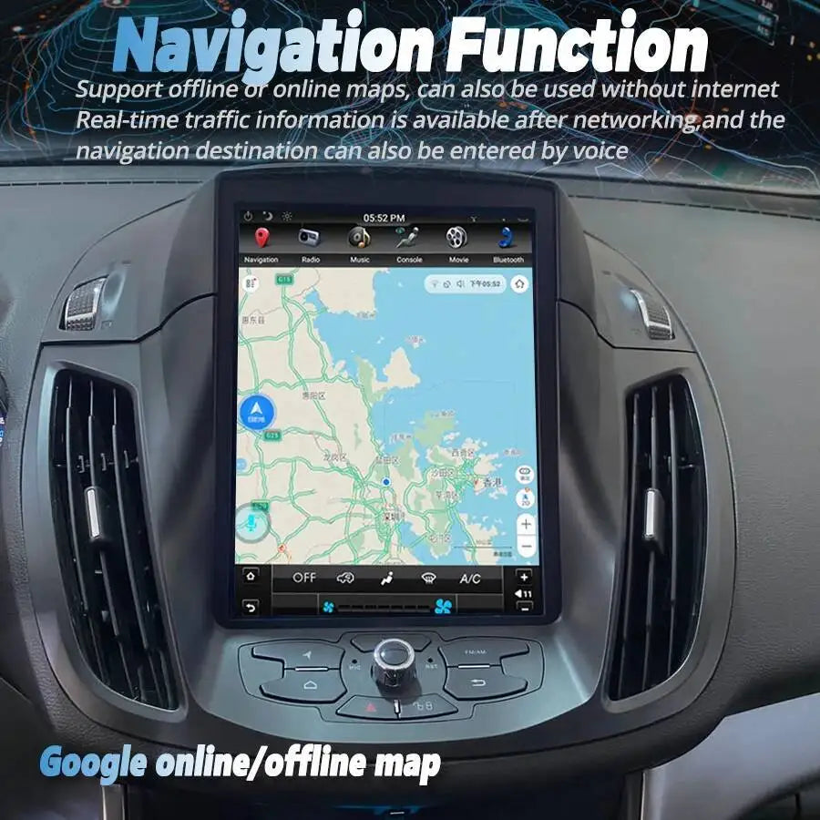 10.4" Android Touch Screen For Ford C-MAX Kuga Escape 3 2012-2019 GPS Wireless CarPlay And