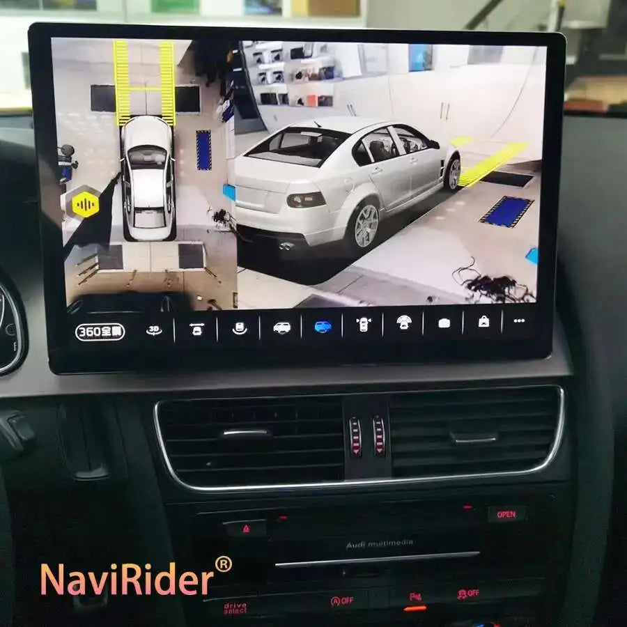 13.3Inch 2K Screen Android 14 Car Multimedia Video Player For AUDI A4 S4 B8 2013 2014 Ster