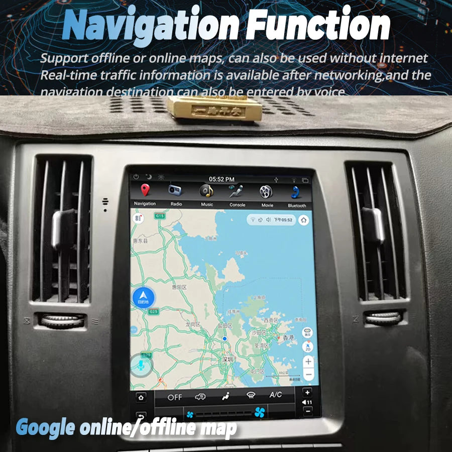 Vertical Screen Style 10.4" Android Car Radio For Infiniti FX FX35 FX45 2000 - 2012 Carpla