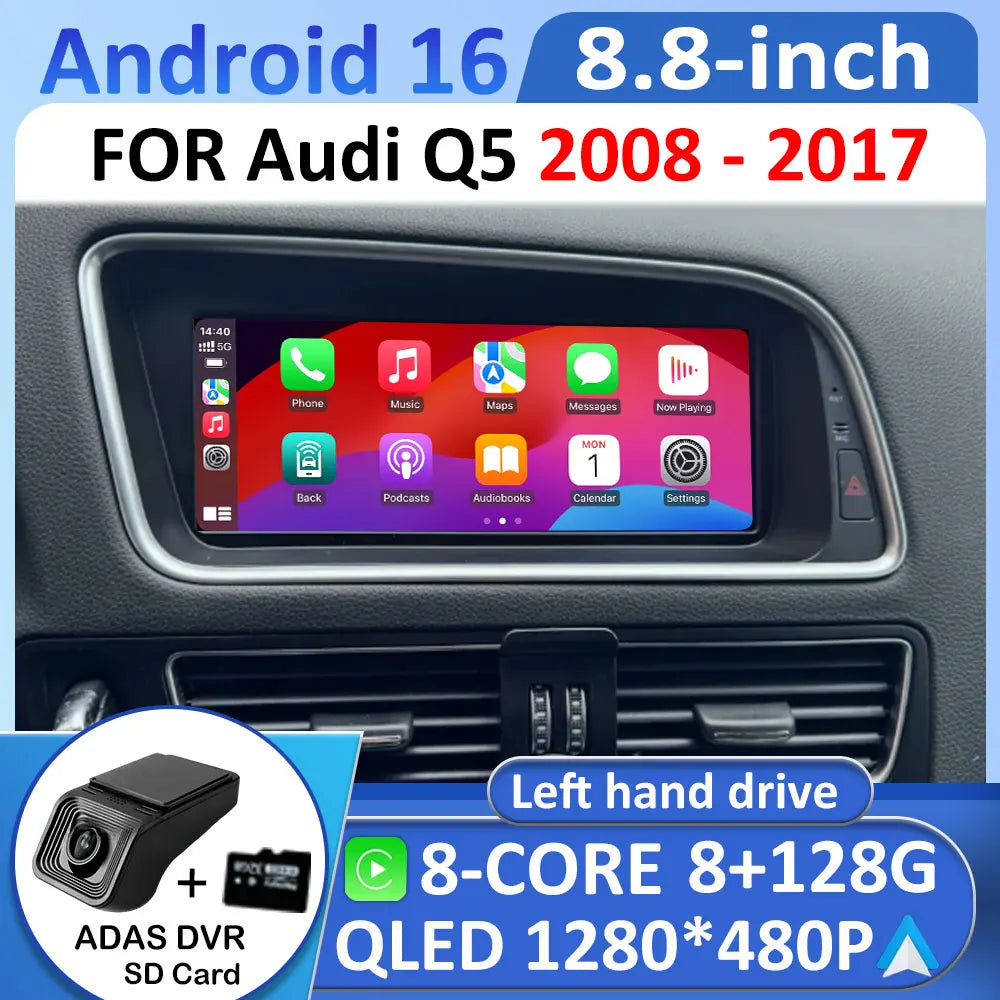 Car Multimedia Audio Player Wireless Carplay For Audi Q5 2008 2009 2010 2011 2012 - 2017 A | AUTOKITSHOP