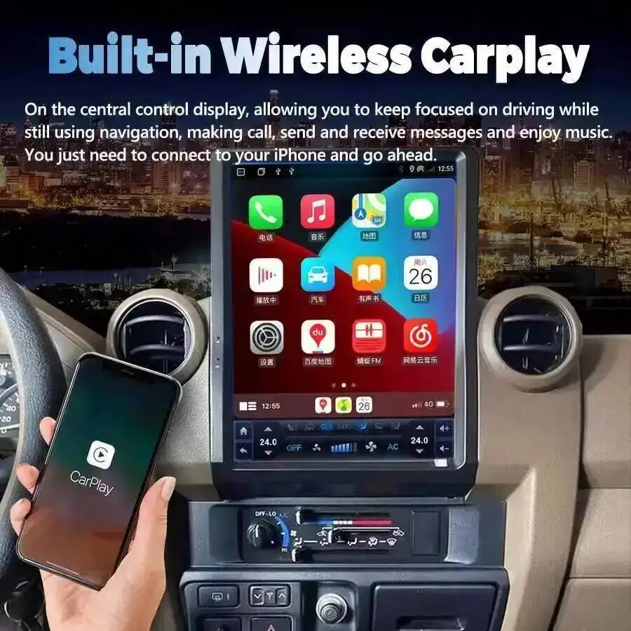Multimedia Video Player For Toyota Land Cruiser LC70 LC75 LC76 2007-2021 Android Screen St