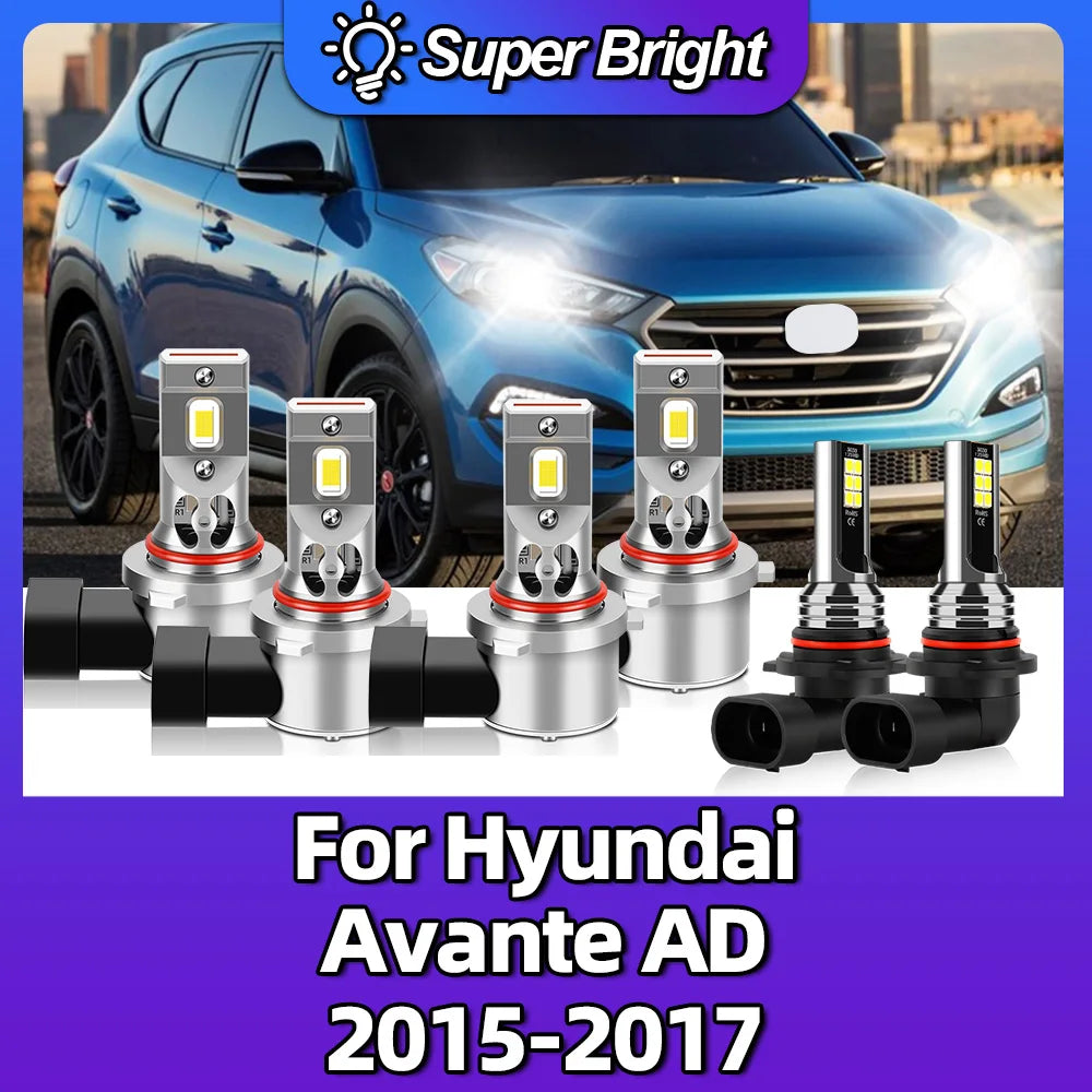 Auto LED High Low Lights For Hyundai Avante AD 20152016 2017 Car Led Headlights Bulbs 6000