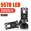 Y6 Turbo Fan H4 LED Headlights Car H4 Mini Projector Lens Super Bright Hi Lo Beam Bulb LED