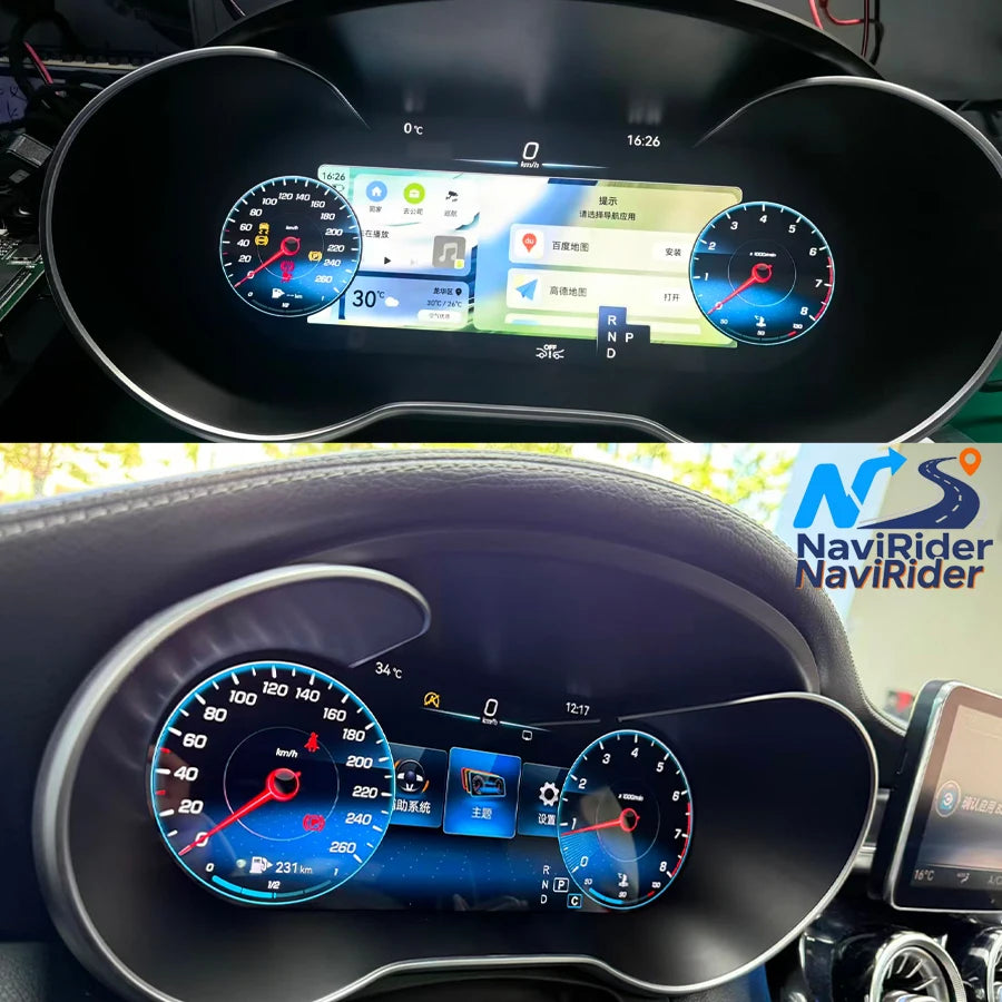 For Mercedes Benz W205 GLC C-Class C Class X253 C180 C200 C220 C300 C350 2015-2018 Virtual