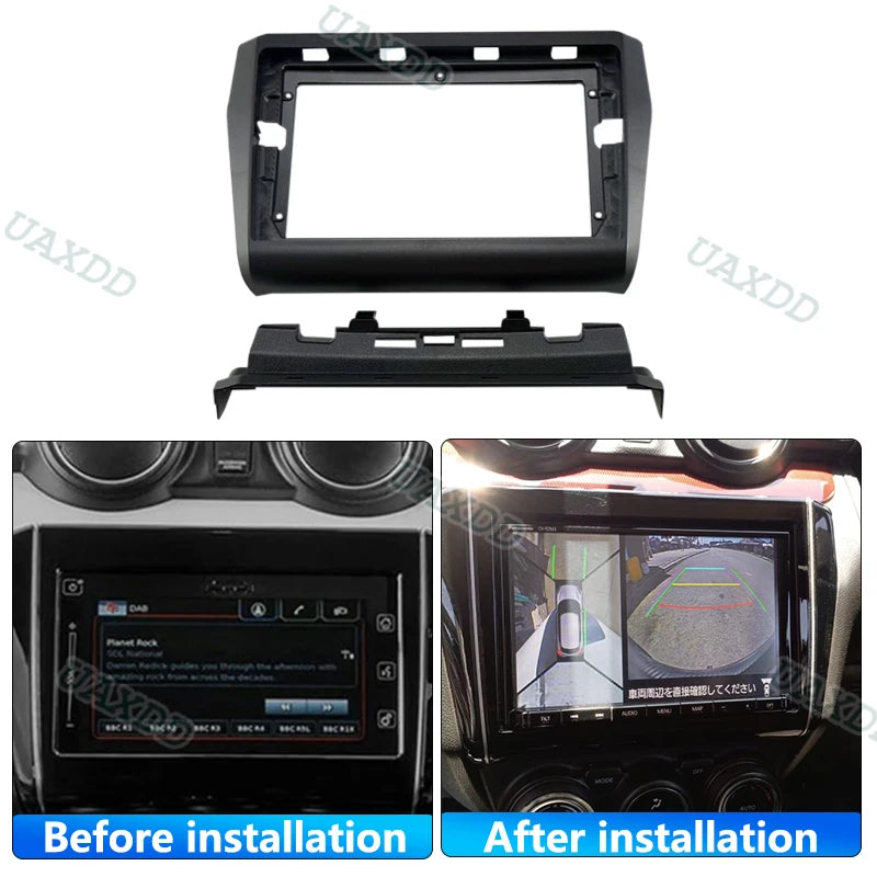 Double Din 9 Inch Car Radio Installation DVD GPS Mp5 Plastic Fascia Panel Frame For 2018-2