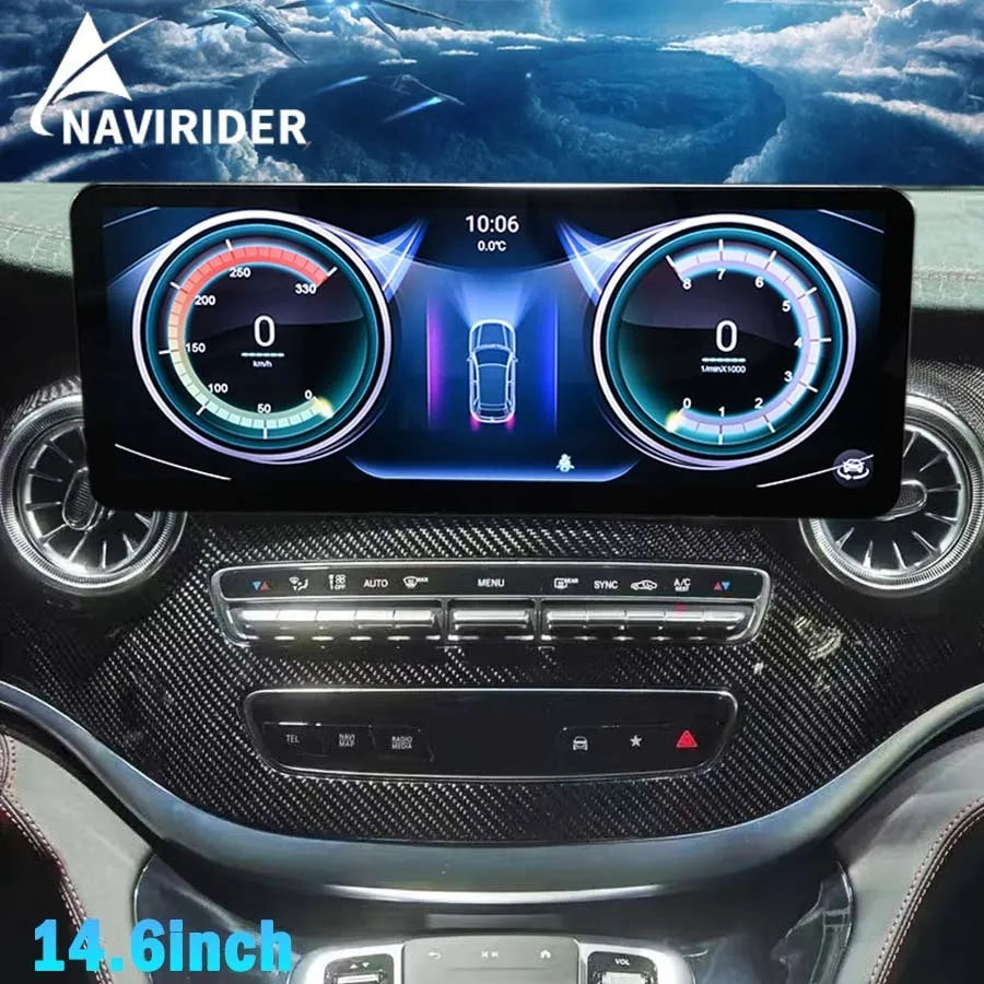 14.6''Android 14 4K Large Screen For Mercedes Benz V Class W447 W639 2016-2022 Ntg5.0 Ntg6