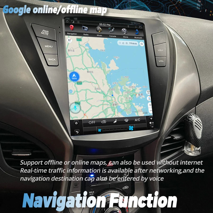 10.4'' Navi GPS Android 15 Screen Car Radio For Hyundai ELANTRA 2011-2012 Multimedia Playe