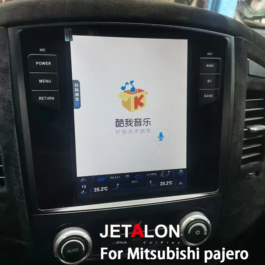 10.4inch For Mitsubishi Pajero Sport V97 V93 Vertical Screen Car Radio Rockford GPS Androi
