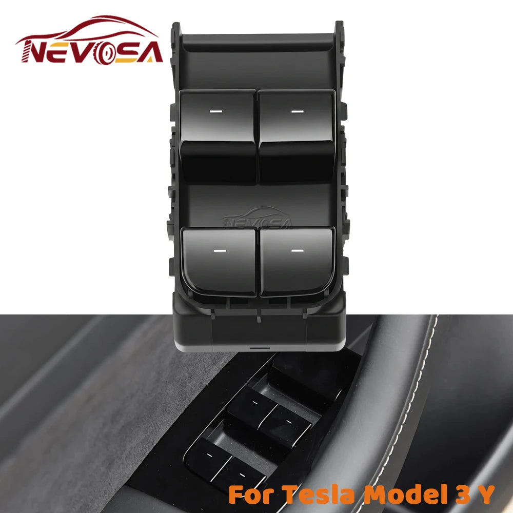 Power Window Control Switch For 2017 2018 2019 2020 2021 2022 Tesla Model 3 Y 1081037-02-G 10820 - Automotive LED Light