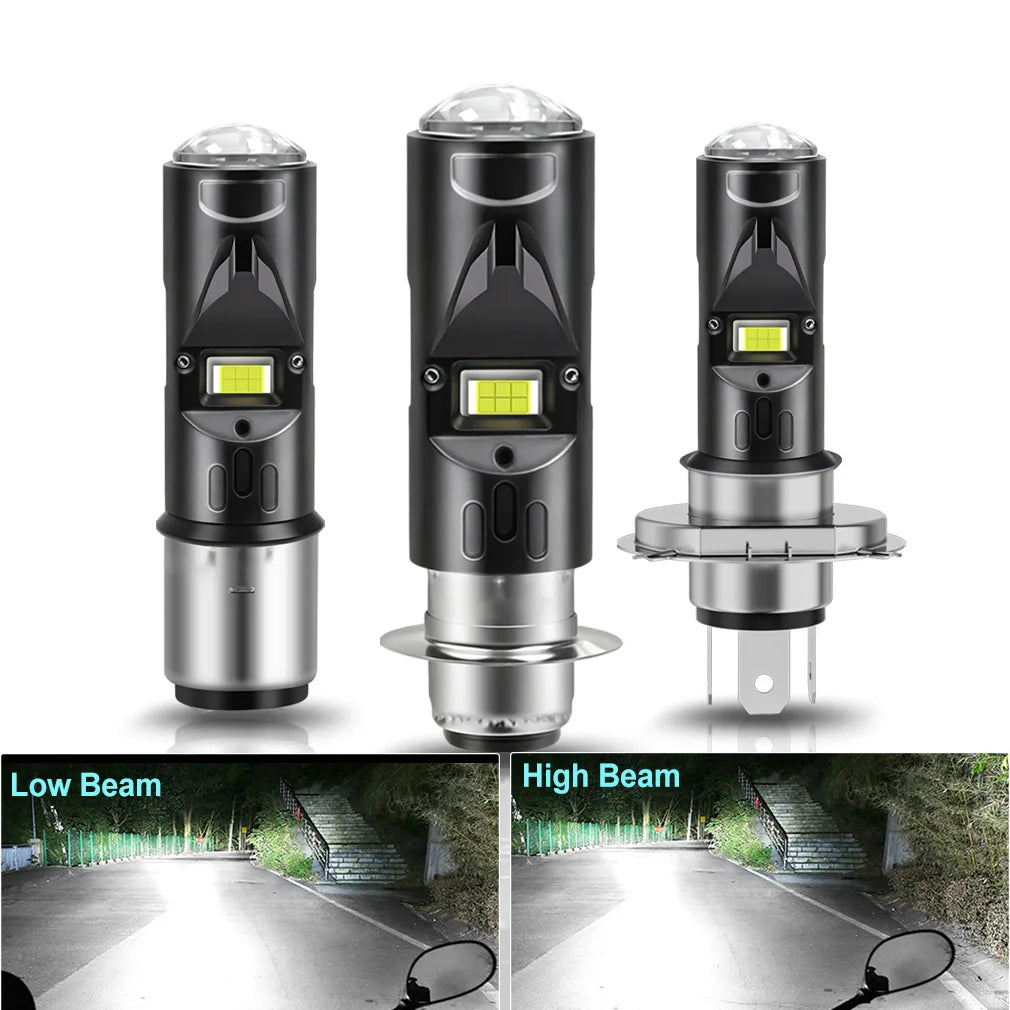 REDCAR H6 BA20D LED H4 Led P15D Moto Motorcycle Headlight Bulb with Fan CSP 20000LM 12V Mo
