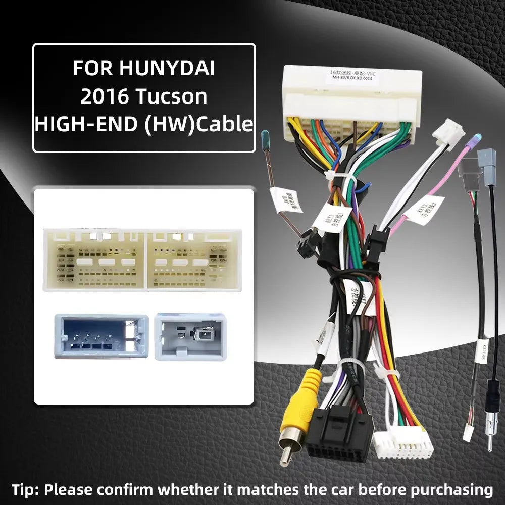 For HYUNDAI KIA Series Cables Car Radio Android Stereo Audio Screen Multimedia Video Playe
