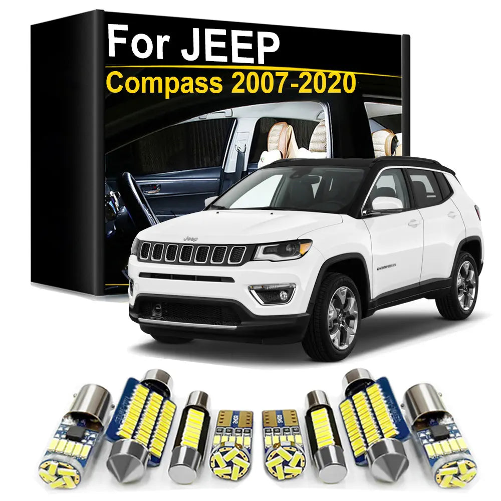 LED Interior Light Kit for Jeep Compass MK 1 2 - Canbus Error-Free Bulbs | AUTOKITSHOP
