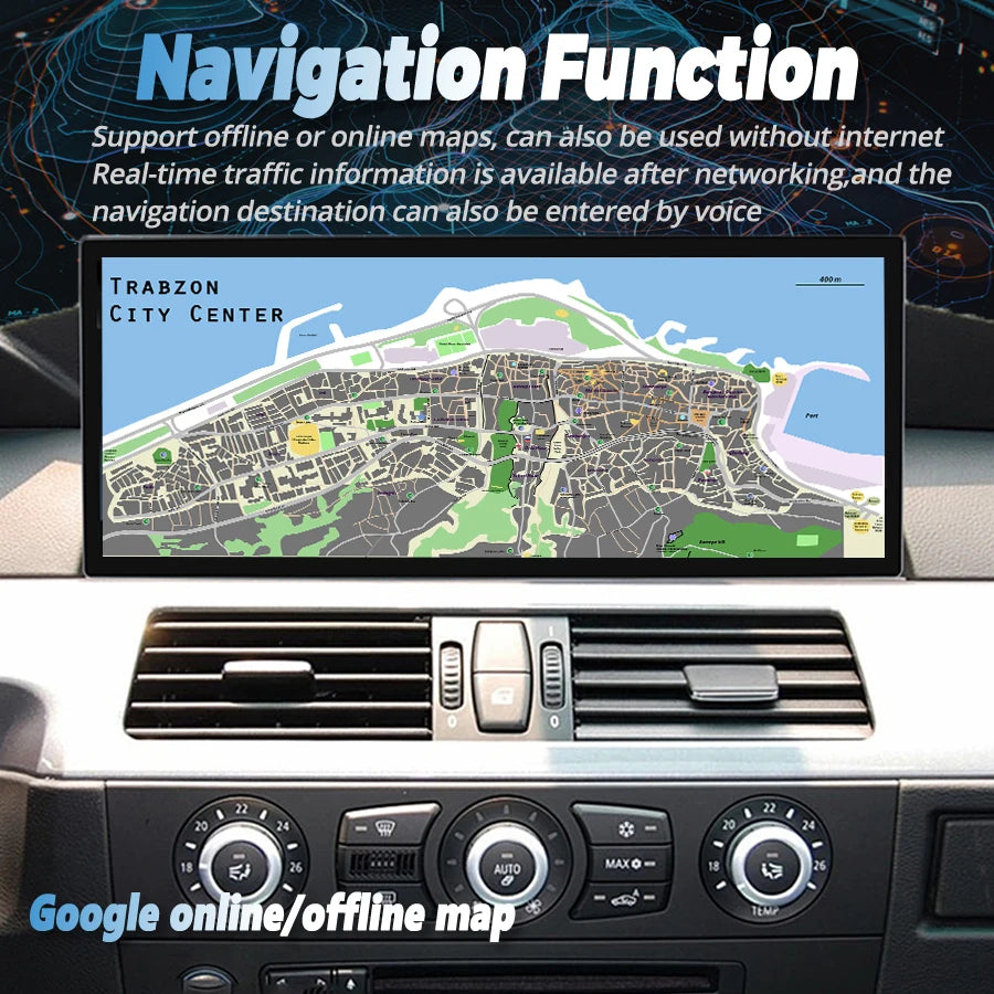 15.8h Android Auto Multimedia For BMW 5 Series 3 Series E90 E91 E92 E60 E61 E63 E64 2007-2