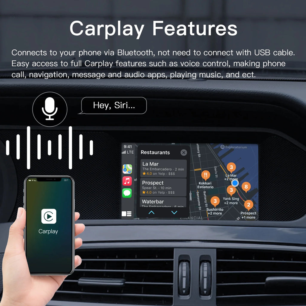 AUTOABC Wireless Carplay Suitable For Mercedes Benz A B C E CLA GLA GLK ML Sprinter NTG4.5 | AUTOKITSHOP