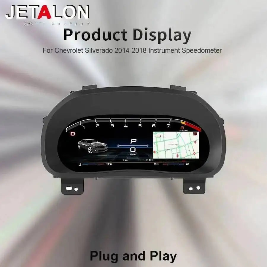 For Chevrolet Silverado 2014-2018 GMC Sierra 2019-2024 12.3" Upgrade Smart Cluster Virtual | AUTOKITSHOP