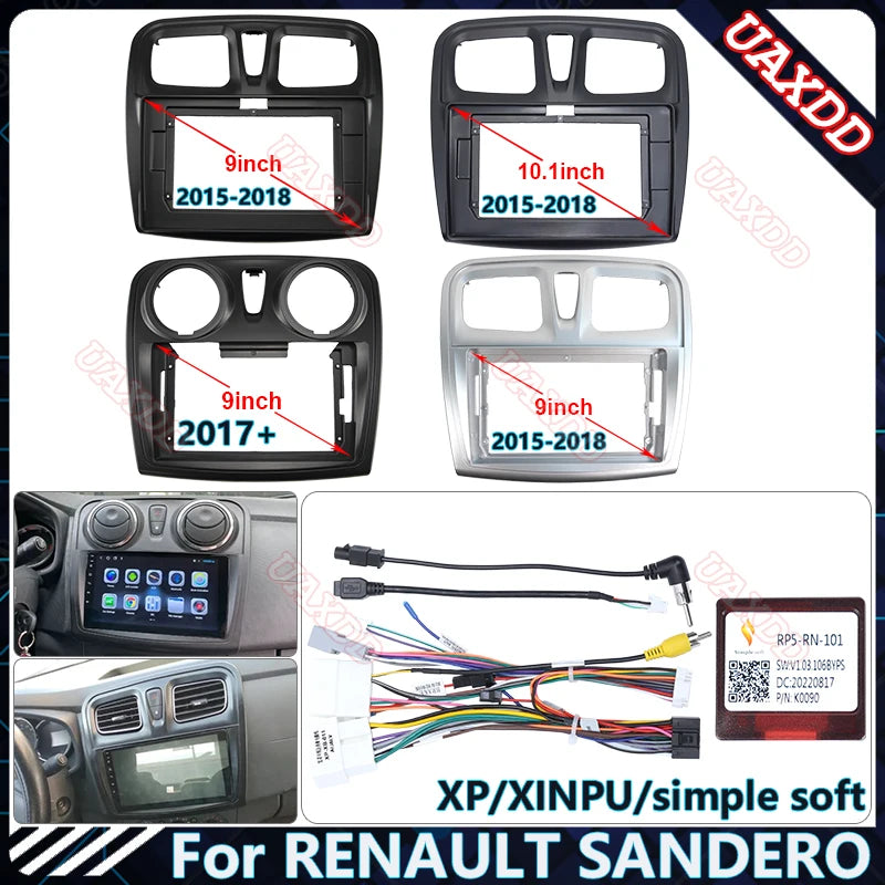 For RENAULT SANDERO LOGAN 9 10.1 Inch Car DVD Radio Android Host Speaker Decoder MP3 MP5 F