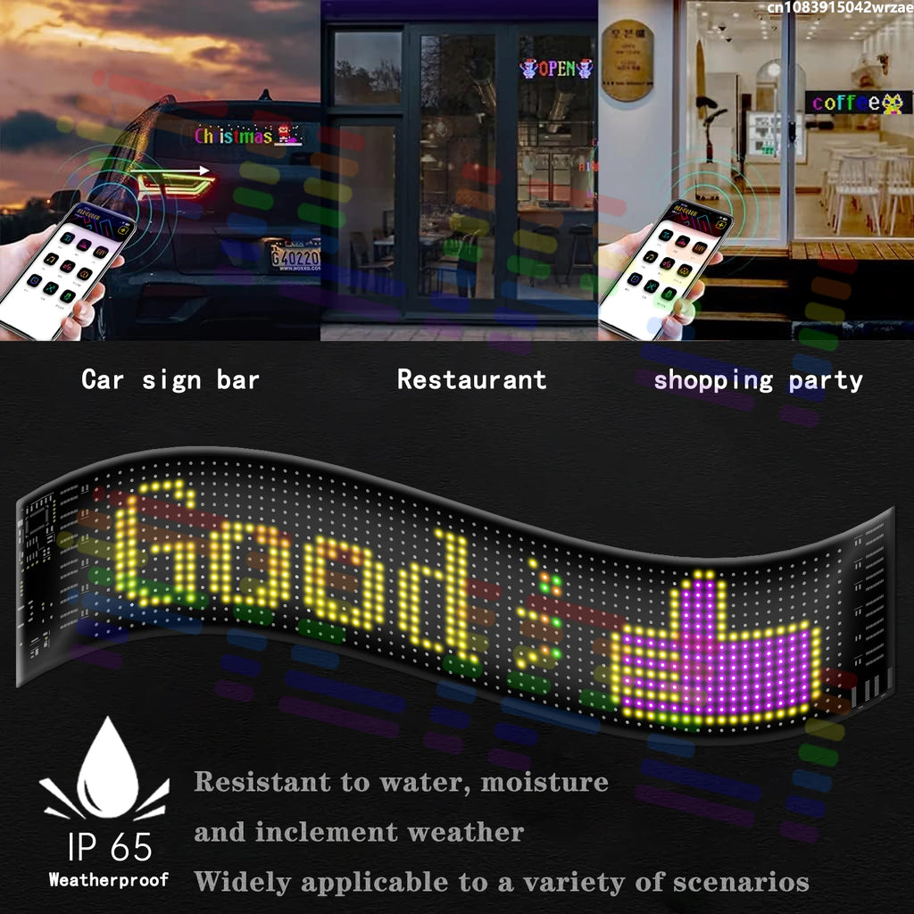 Truck Eye LED DIY Matrix Pixel Panel led Display Car Sign Animation Bluetooth App Control  | AUTOKITSHOP