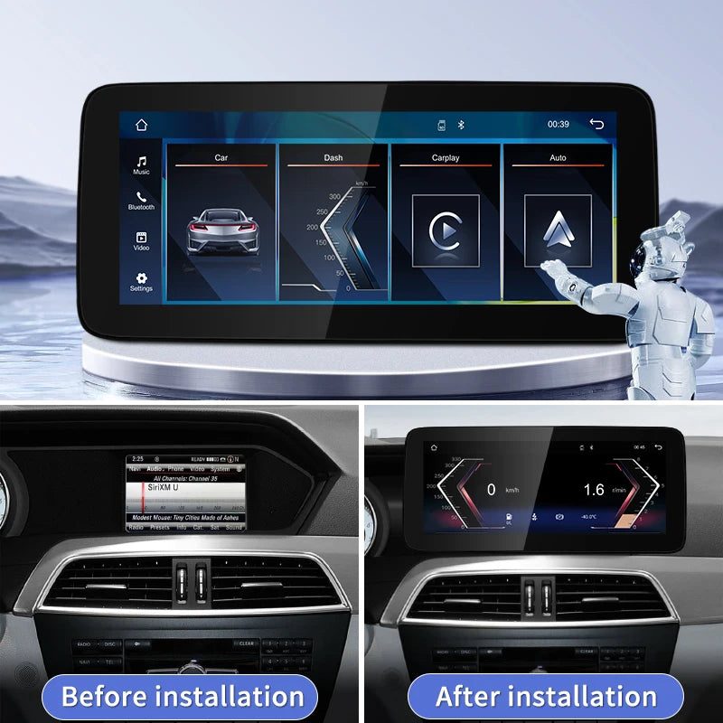 Android Auto Wireless Carplay Car Multimedia Players For Mercedes Benz C Class W204 2011-2