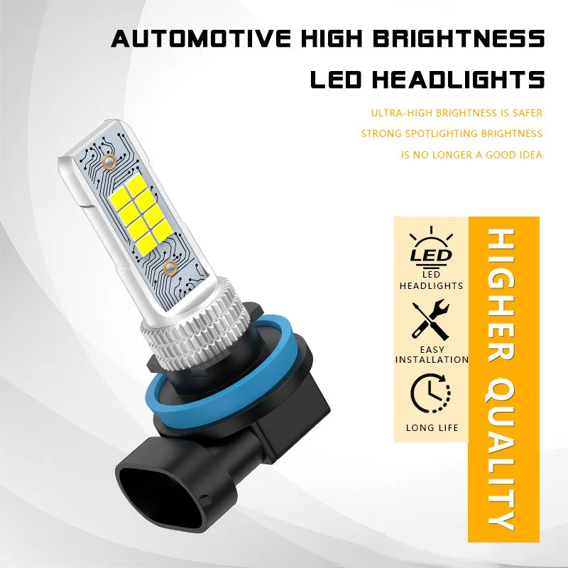 H8 H11 LED Bulb H16 JP 9005 HB3 9006 HB4 Led Car Fog Light Bulbs DRL Auto Driving Running