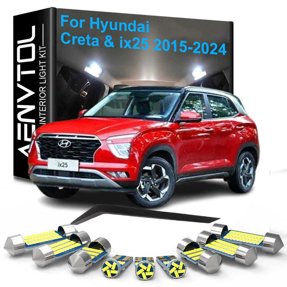 11-Piece LED Interior Light Kit for Hyundai ix25 Creta - Canbus Error-Free Bulbs | AUTOKITSHOP