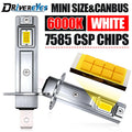 H1 LED Headlights 6000K 16PCS 7585 CSP High Low Beam Turbo Auto Light 1:1 Fanless Mini 600