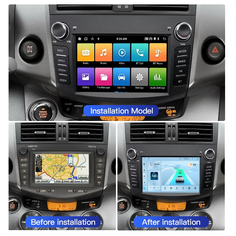 SZLELV Android Auto Car Radio For Toyota RAV4 RAV 4 Navigation Player Multimedia Carplay G