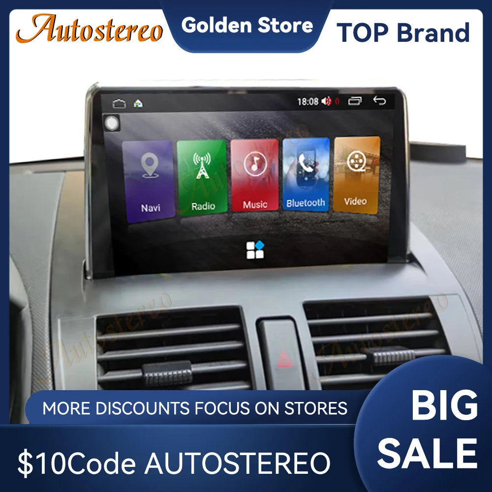For Mazda 3 2003-2009 Android 14 8+256G Car GPS Navigation Auto Stereo Multimedia Player H