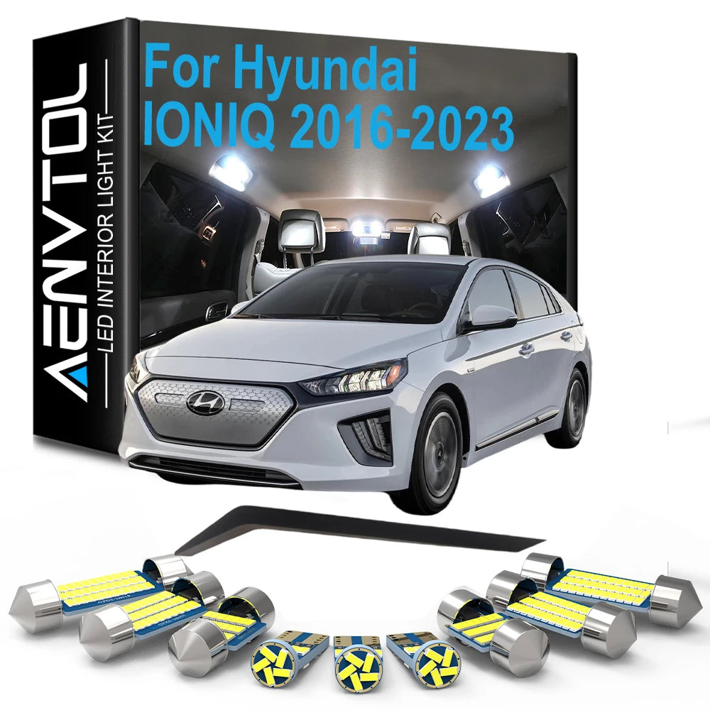 13-Piece LED Interior Light Kit for Hyundai - Canbus Error-Free Interior Bulbs