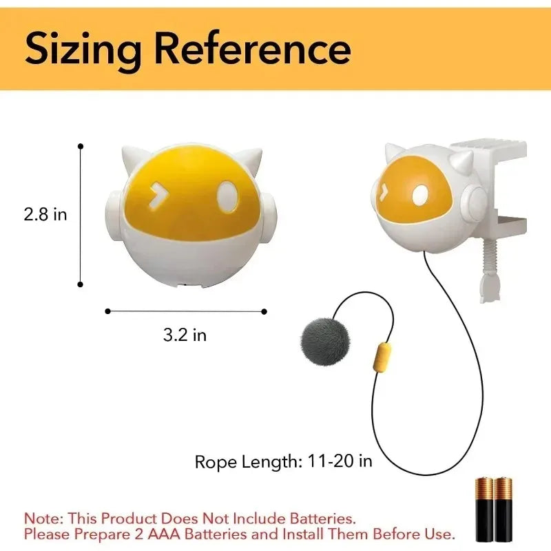Can Be Raised and Lowered Hair Balls Electric Cat Balls New Interactive Cat Toys Pet Toys Self-h - Automotive LED Light