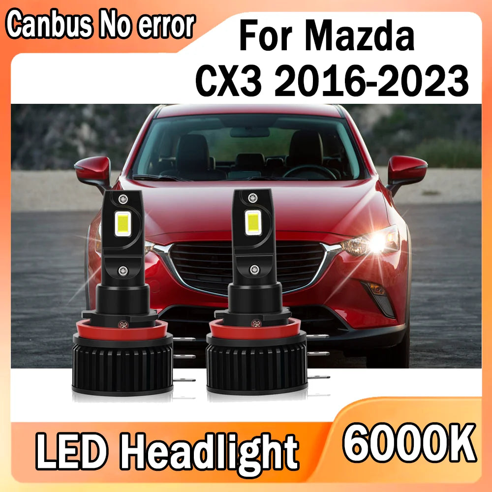 6000K LED Headlight High Beam Day Driving Running Light Bulbs 100W 28000LM For Mazda CX3 2